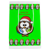 Kerstcadeautassen Uil Medium Cadeauzakje (Achterkant)