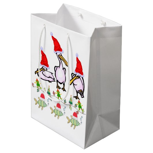 Kerstcadeautassen van Pelican Medium Cadeauzakje (Achterkant Gekanteld)