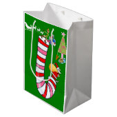 Kerstcadeautassen voor Elfen Medium Cadeauzakje (Voorkant Gekanteld)