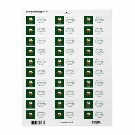 kerstcadeautekenfilm etiket (Full Sheet)