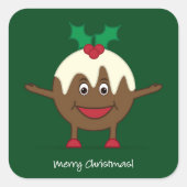kerstcadeautekenfilm vierkante sticker (Voorkant)