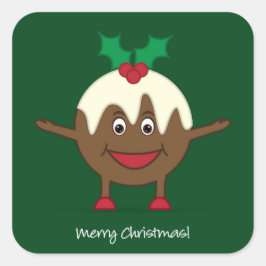 kerstcadeautekenfilm vierkante sticker