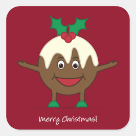 kerstcadeautekenfilm vierkante sticker
