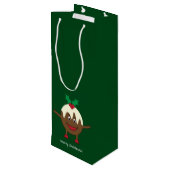 kerstcadeautekenfilm wijn cadeautas (Achterkant Gekanteld)