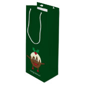 kerstcadeautekenfilm wijn cadeautas (Voorkant Gekanteld)