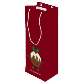 kerstcadeautekenfilm wijn cadeautas (Achterkant Gekanteld)