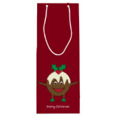 kerstcadeautekenfilm wijn cadeautas (Achterkant)