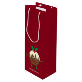 kerstcadeautekenfilm wijn cadeautas (Voorkant Gekanteld)