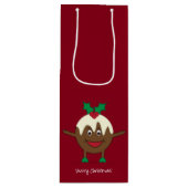 kerstcadeautekenfilm wijn cadeautas (Voorkant)