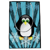 Kerstcadeautines Penguin Medium Cadeauzakje (Voorkant)