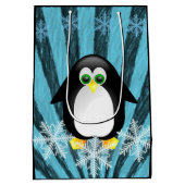 Kerstcadeautines Penguin Medium Cadeauzakje (Achterkant)
