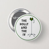 Kerstcadeautips voor verpleegkundigen ronde button 5,7 cm (Voorkant /achterkant)