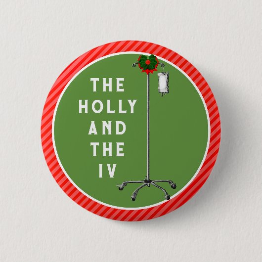 Kerstcadeautips voor verpleegsters ronde button 5,7 cm (Voorkant)