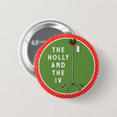 Kerstcadeautips voor verpleegsters ronde button 5,7 cm (Voorkant /achterkant)