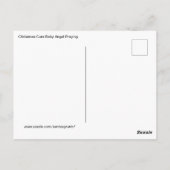 kerstcadeautje Baby Angel Praying Briefkaart (Achterkant)