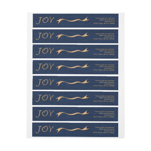 kerstcadeautje blauw goudbruine omloop terug (Vel)