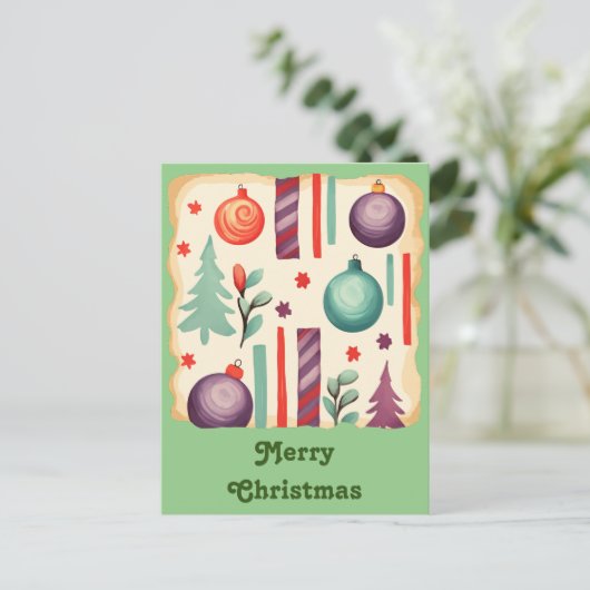 kerstcadeautje briefkaart (Staand voorkant)