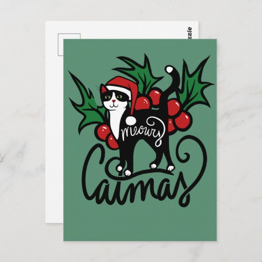 kerstcadeautje briefkaart (Voorkant / Achterkant)