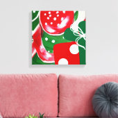 kerstcadeautje canvas afdruk (Insitu (Woonkamer))