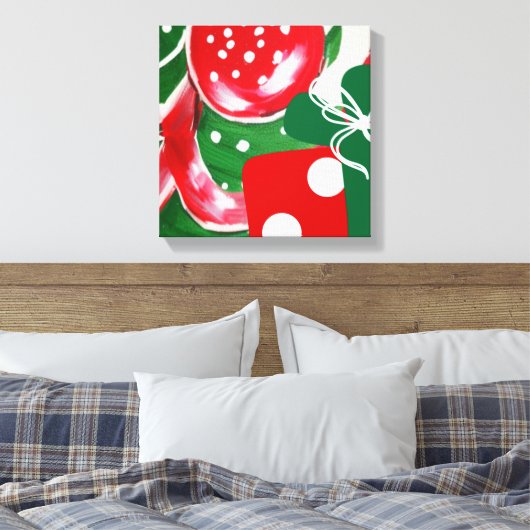 kerstcadeautje canvas afdruk (Insitu (Slaapkamer))