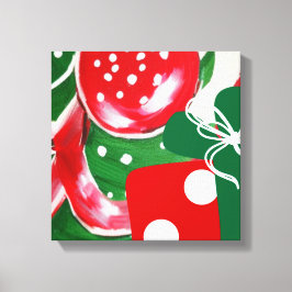 kerstcadeautje canvas afdruk