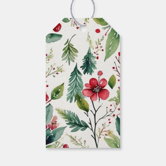 Kerstcadeautje Dennengroen Kerstkrans Kerstfeest V Cadeaulabel (Achterkant)