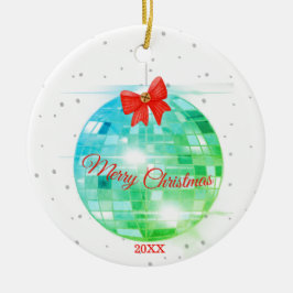 kerstcadeautje Disco Ball Merry Fun Greep Keramisch Ornament