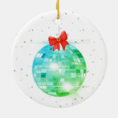 kerstcadeautje Disco Ball Merry Fun Greep Keramisch Ornament (Achterkant)