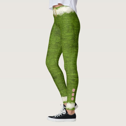 kerstcadeautje Elf Costume Green Holiday Fun Leggings (Links)