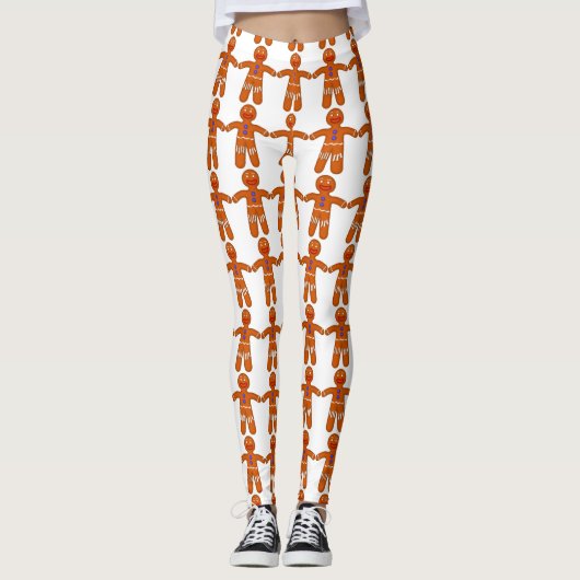 kerstcadeautje Gingerbrood Leggings (Voorkant)