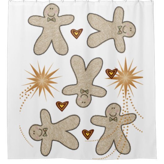 kerstcadeautje gordijn Gingerbrood Man (Voorkant)