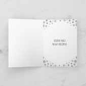 kerstcadeautje in de sneeuw feestdagen kaart (Binnen)