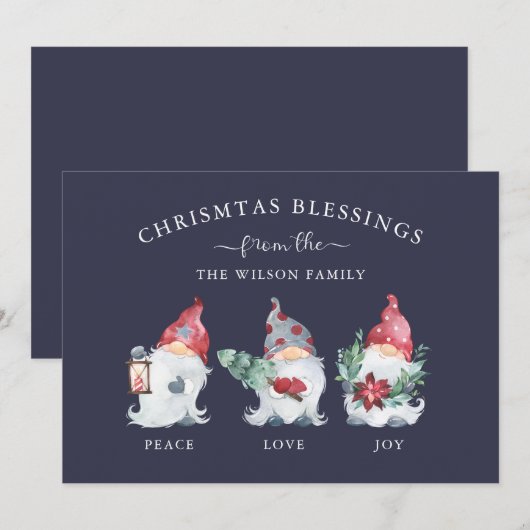 kerstcadeautje Kaart voor feestdag (Voorkant / Achterkant)