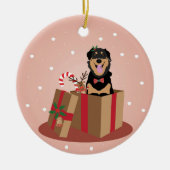 kerstcadeautje keramisch ornament (Voorkant)