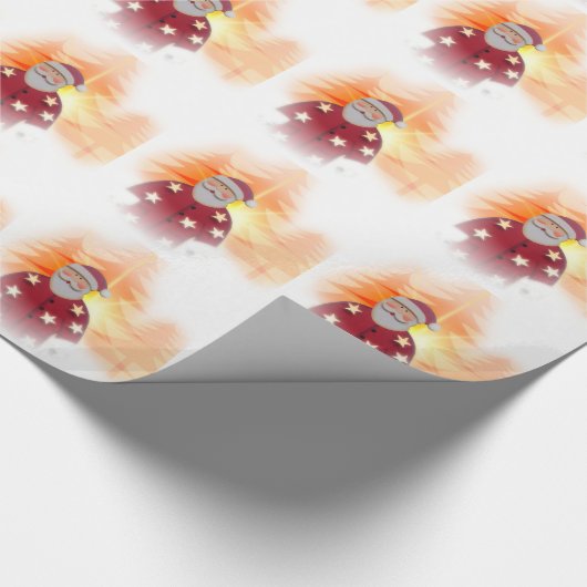 kerstcadeautje/kerstman cadeaupapier (Hoek)