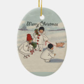 kerstcadeautje kinderkunstwerk keramisch ornament (Achterkant)