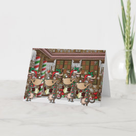 kerstcadeautje koe feestdagen kaart