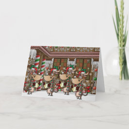 kerstcadeautje koe feestdagen kaart