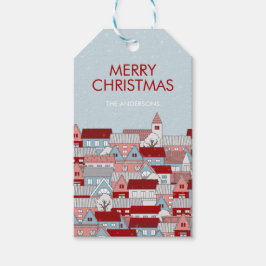 kerstcadeautje Label met kerstcadeau Cadeaulabel