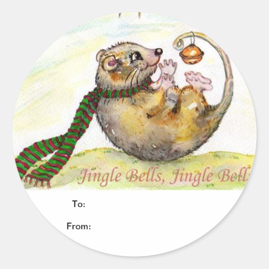 kerstcadeautje Label sticker (Voorkant)