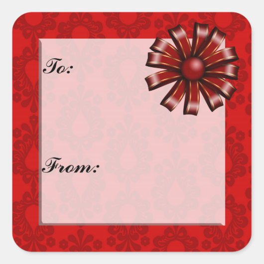 kerstcadeautje Label sticker (Voorkant)