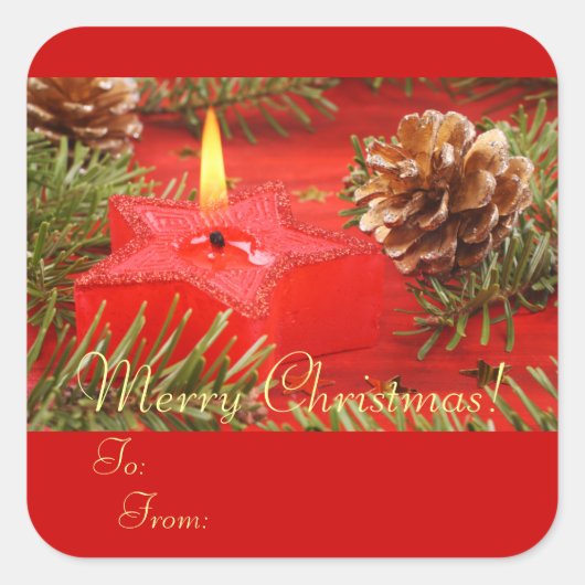 kerstcadeautje Label sticker (Voorkant)