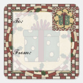 kerstcadeautje Label sticker (Voorkant)
