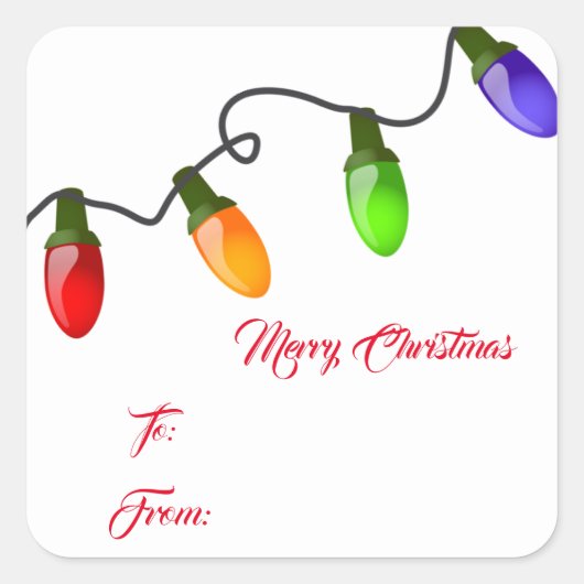 kerstcadeautje Label sticker (Voorkant)