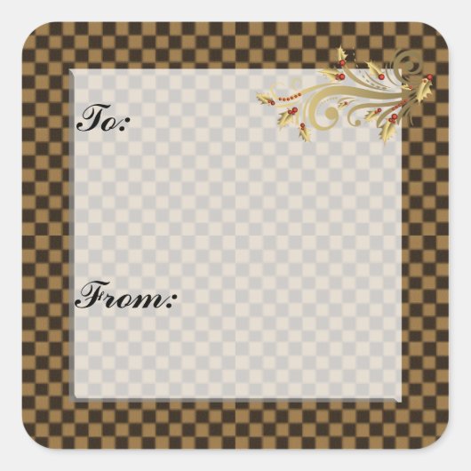 kerstcadeautje Label sticker (Voorkant)