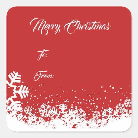 kerstcadeautje Label sticker (Voorkant)