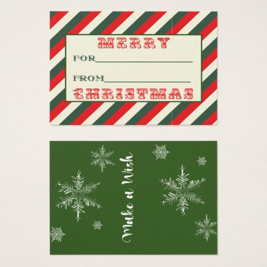  kerstcadeautje Label Visitekaartje (Voorkant /achterkant)