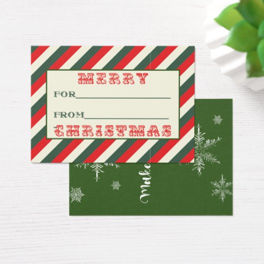  kerstcadeautje Label Visitekaartje (Bureau)