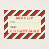 kerstcadeautje Label Visitekaartje (Voorkant)