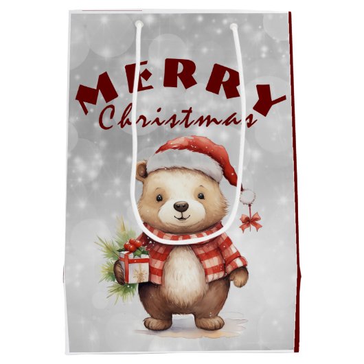 kerstcadeautje medium cadeauzakje (Achterkant)